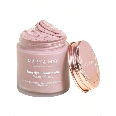 Mary&May Vegan Rose Hyaluronic Hydra Смываемая маска 30 мл или 125 мл - Крем-глиняная маска для увлажнения, очищения пор, смягчения кожи - Корейский уход за кожей