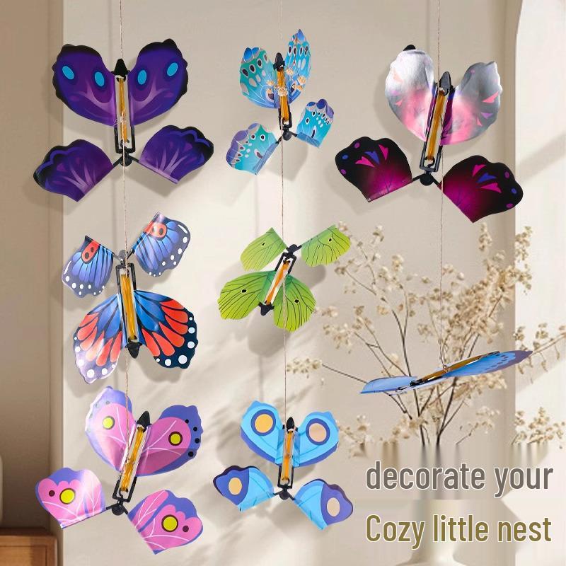Kids' Outdoor Flying Butterfly & Bamboo Dragonfly Boomerang Toy Gift Set