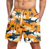 Мужские модные гавайские принты с эластичной талией, повседневные штаны для йоги, пляжные шорты