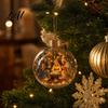 Decorative Acrylic Christmas Balls Light Up Ornaments Glowing Miniature Holiday Scene Xmas Tree Decor 3D Unique Seasonal Gift Souvenirs Clear