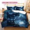 Animal reflection  Pattern Bedding Quilt Set Quilt Cover Pillowcase Home Decoration  Gift (1 * duvet cover + 2 * pillowcase, without core)