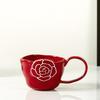Кружка Камелия, дизайнерская, с высокой ручкой, чашка для воды, простая, для дома и офиса, кофейная чашка, керамическая чашка для мальчиков и девочек
