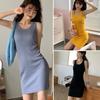 Slim Slimming Bottoming Vest Skirt Basic Knitted Ladies Dress