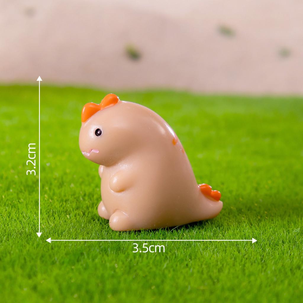 Adorable Resin Mini Dinosaur Figurines Cartoon Style Cute Desk Ornaments Accessories