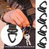 5pcs Plastic Alloy Triangle Carabiner Black Belt Clip New Spring Quickdraws Hooks Outdoor Tool