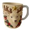 Yousheng Christmas Coffee Cup Christmas Tree Elk Stocking Gingerbread Man Mug 260ml Dishwasher Microwave Tea Cocoa Cup for Home Office Outdoor Use