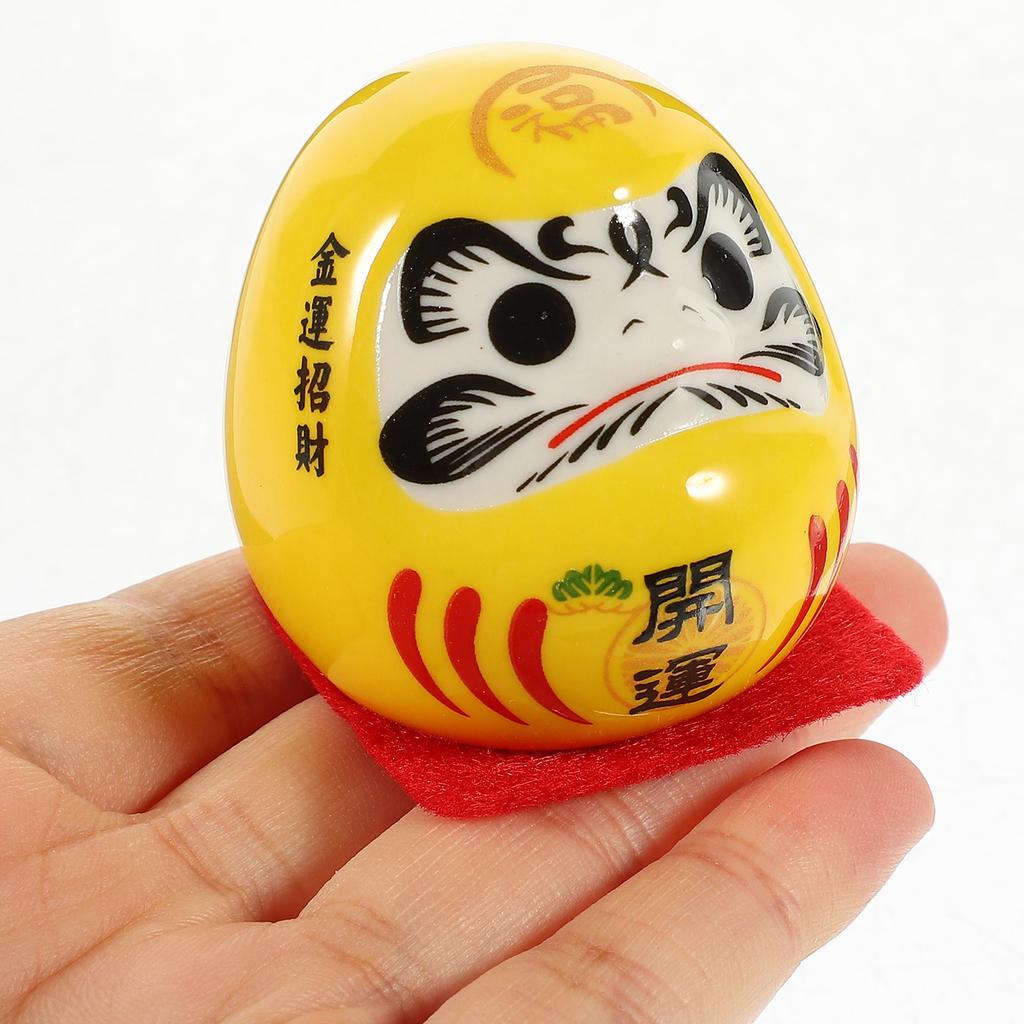 Dharma Eggs Daruma Figurine Japanese Decor Ceramic Traditional Sculpture Statue for Car Ceramics Figurines Buddhism