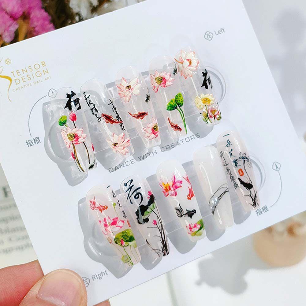 Аксессуары Китайские наклейки для ногтей Цветочные наклейки для ногтей Античные наклейки для ногтей Украшения для ногтей