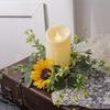 Candle Ring Wedding Wreath Rustic Decorative Candlestick Decoration for Seasonal