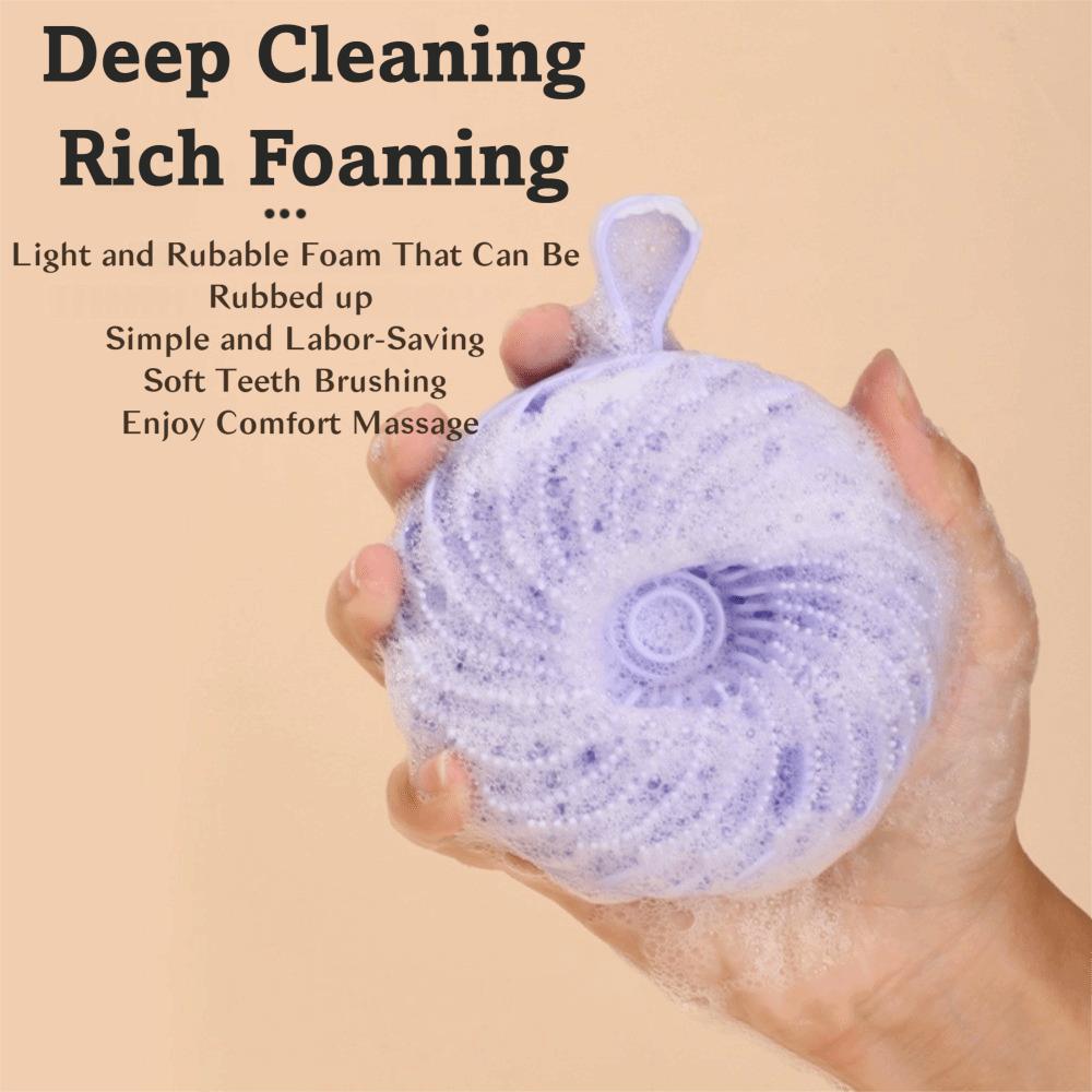 Double-sided Soft Bristle Shower Brush Soft Silicone Cleaning Body Shampoo Brush Massage Multi-functional Bath Brush Skin Care