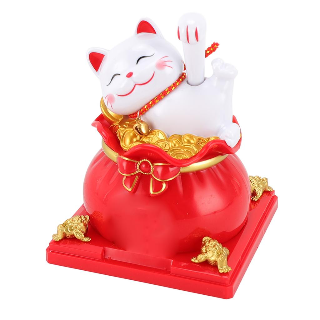 Счастливый кот, машущий рукой, ABS, солнечный свет, индукция, богатство, приветствующее удачу, кошка, украшение для