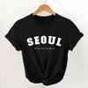 Seoul T Shirt Women Quotes South Korea Bangtan Boys Tshirt Casual O Neck Summer Korean Fashion Streetwear Women Clothing Unisex