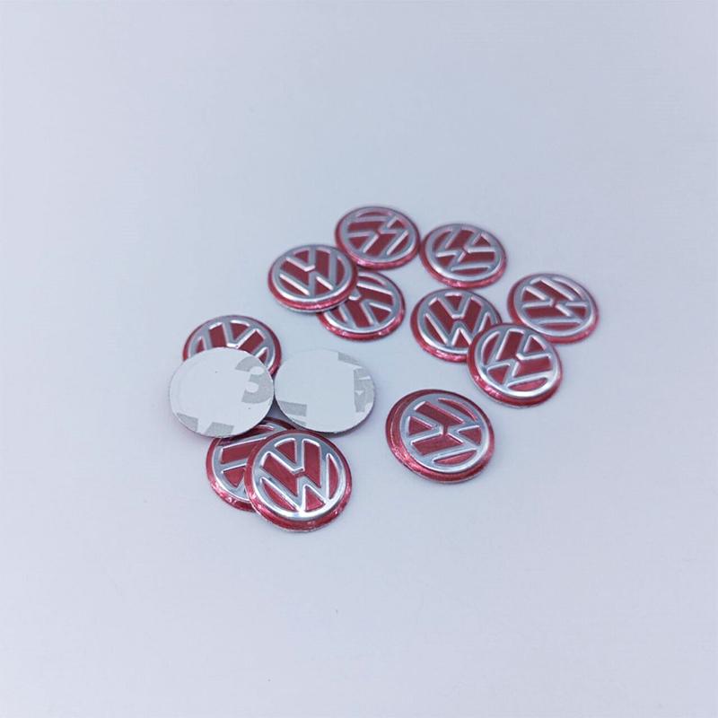 hijk1 5Pcs VW Car Key Stickers Aluminium Badge Auto Accessories For Volkswagen GTI Polo Golf Arteon Tiguan Touareg CC Amarok ID.3 ID.4