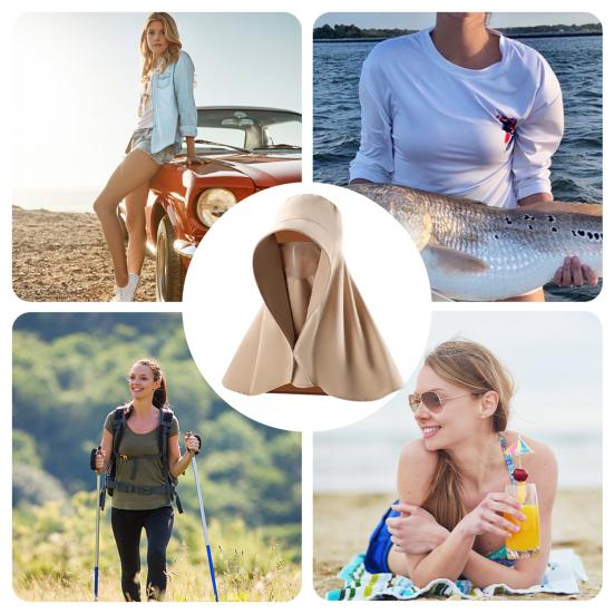 Sun Beach Barrel Hat Extended Brim Protection Hat with UV Protection