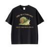 Oversized Cotton Short Sleeve TShirt Funny Slow Walk Snail Meme Tee for Silly Unisextal Health Unisex And Unisex Comfortable TShirt