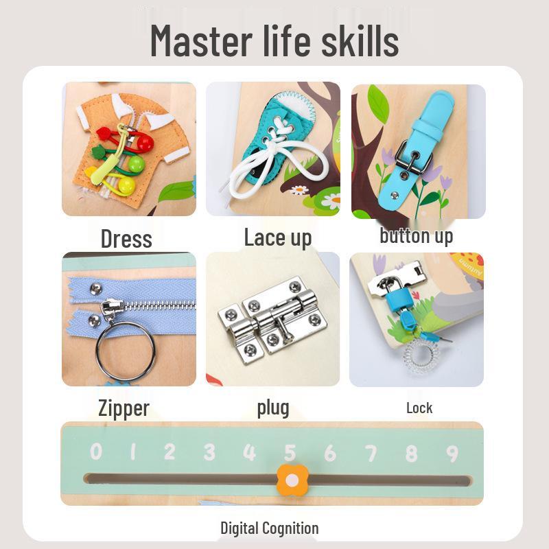 Бизиборд Монтессори: Многофункциональная игрушка для раннего развития и развития жизненных навыков детей