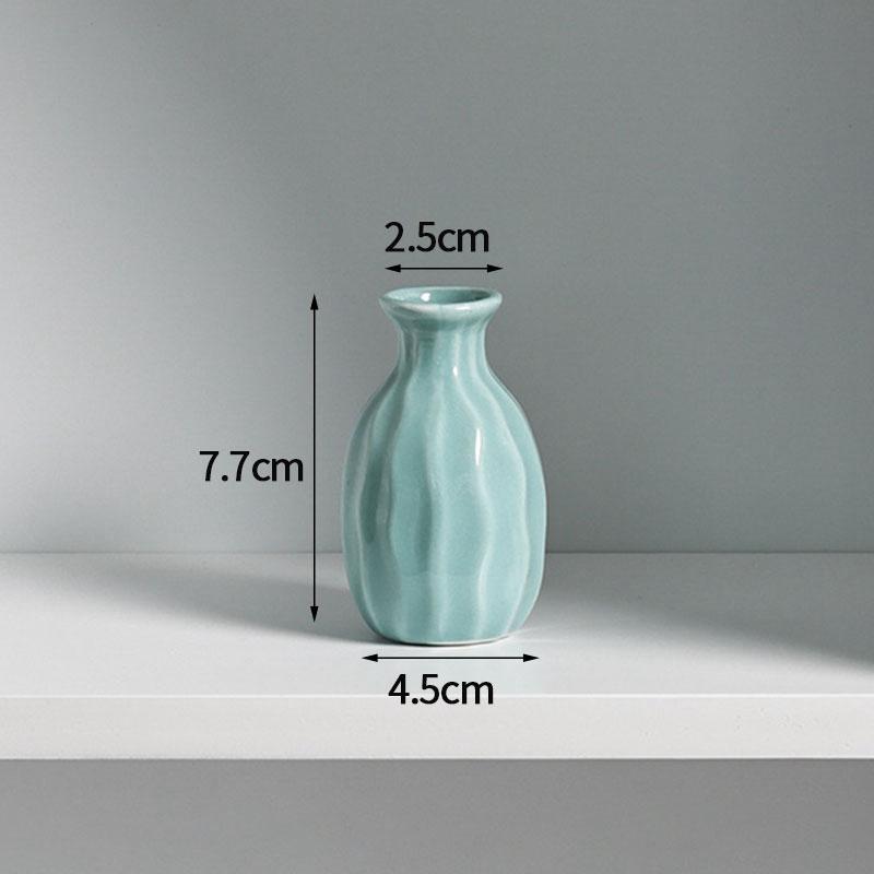 Мини Керамическая Ваза для Цветов Эстетичные Вазы для Гидропонных Растений Горшок для Цветочной Композиции Декор Комнаты Скандинавский Домашний Настольный Орнамент Флореро