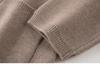 [Light casual versatile cow horn button wool cardigan jacket] Autumn versatile knitted cardigan