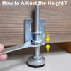 4 Pack Silver Furniture Feet Steel Load Levelers Furniture Leveler Leg  Workbench Table Cabinet
