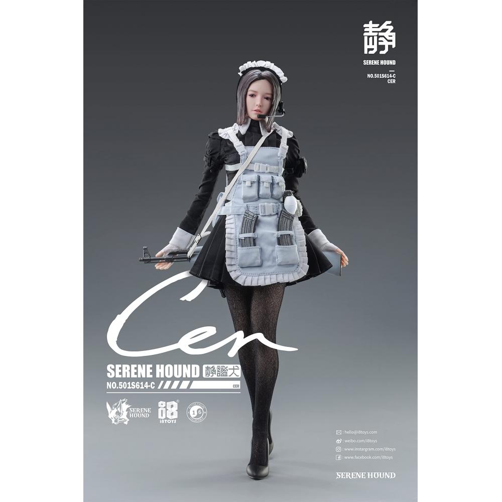 Серия SERENE HOUND от I8TOYS 501S614 C Cerberus Maid Corps Cell 16 Scale Подвижная фигурка из ПВХ, силикона и металла, окрашенная