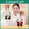 Panda Wear Sweater Plush Toy Cartoon Stuffed Animal Keychain Decoration Bag