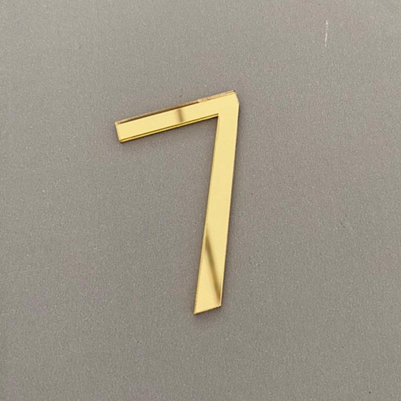 1PC Self Adhesive Door Number Acrylic Plate Address Plaque Mailbox Sign Sticker House Number