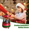 Carousel Music Box Turn Horse Shaped Music Box with 4 Xmas Tree Musical Carousel Plays Merry Christmas for Holiday Birthday Gifts
