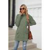 Autumn and Winter Women's Blouse Solid Colour Half-high Neck Long Sleeve Loose Pocket Tops