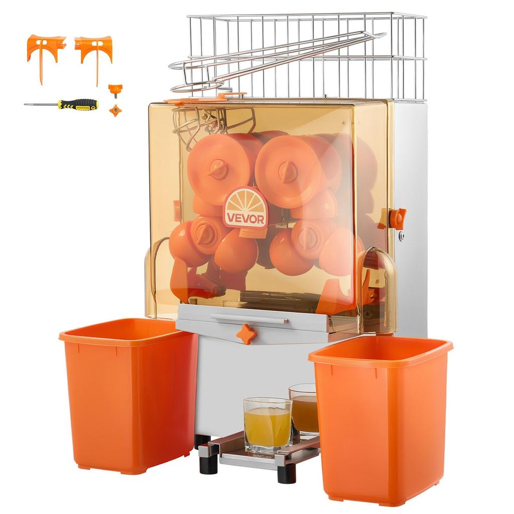 Commercial Orange Juicer Machine, 120W Electric Orange Juice Press, Stainless Steel Orange Squeezer for 20 per Minute, Lemon Citrus Pomegranates