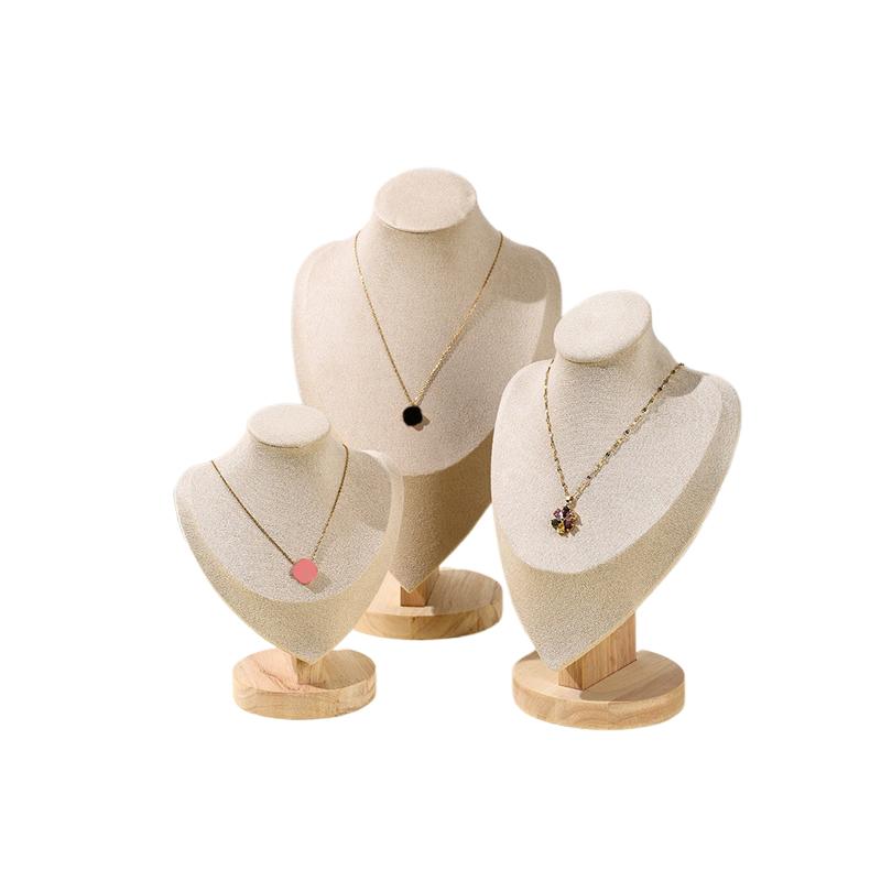 1PC Portrait Model Jewelry Stand Dresser and Window Beige Green Necklaces Portrait Necklace Holder Gift 2 Colors