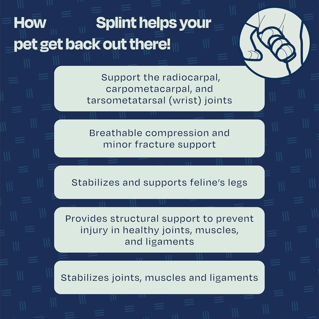 Бандаж на переднюю лапу кошки для восстановления после травмы - Регулируемый рукав для поддержки суставов и связок у питомца - Мягкая защитная повязка