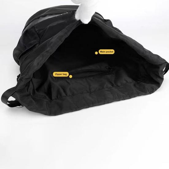 Баскетбольная сумка на шнурке Спортивный рюкзак Большой емкости Водонепроницаемая ткань Футбольный баскетбольный рюкзак-органайзер с регулируемыми ремнями