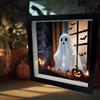 Halloween Ghost Night Light Painting Photo Frame 3D Flame Horror Doll Glow Album LED Table Decoration Light for Bedroom