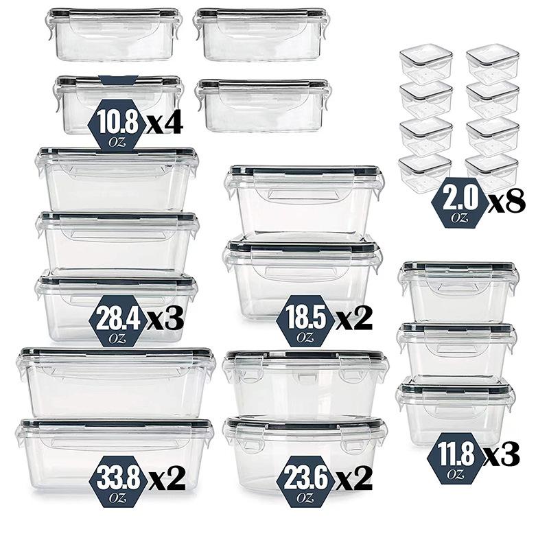 Plastic Sealed Box Set, Kitchen Refrigerator, Transparent Sealed Fresh-keeping Box, Miscellaneous Grain Container, Fresh-keeping Storage Box