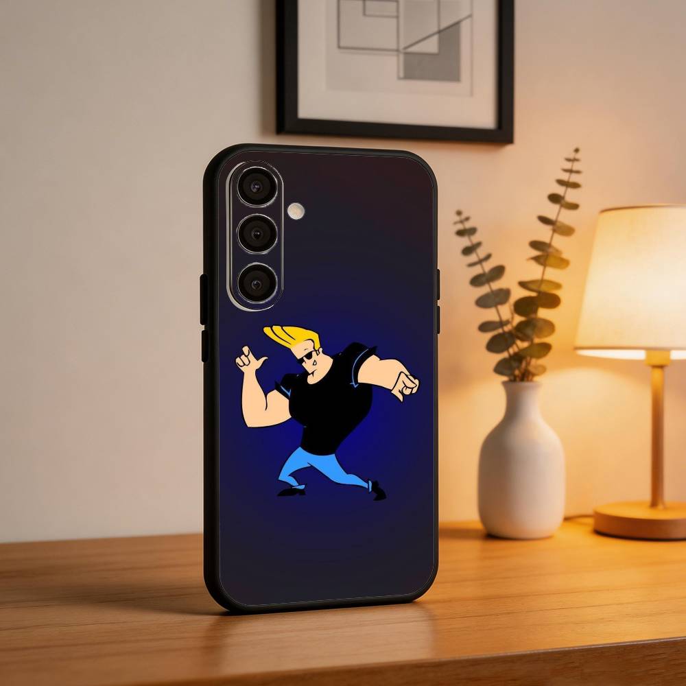 J-Johnny B-Bravo Anime Phone Case For Samsung  A73,72,71,A52,51,40,41,A22,A32,31,A13, Soft Black Shell