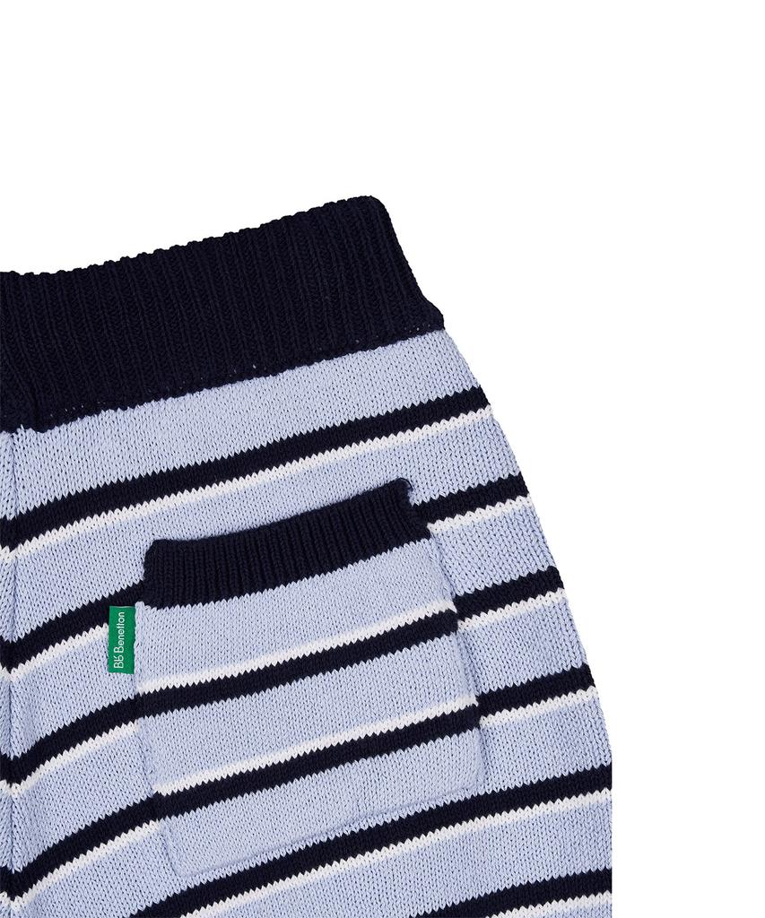Шорты в полоску из трикотажа BENETTON для малышей (синий)