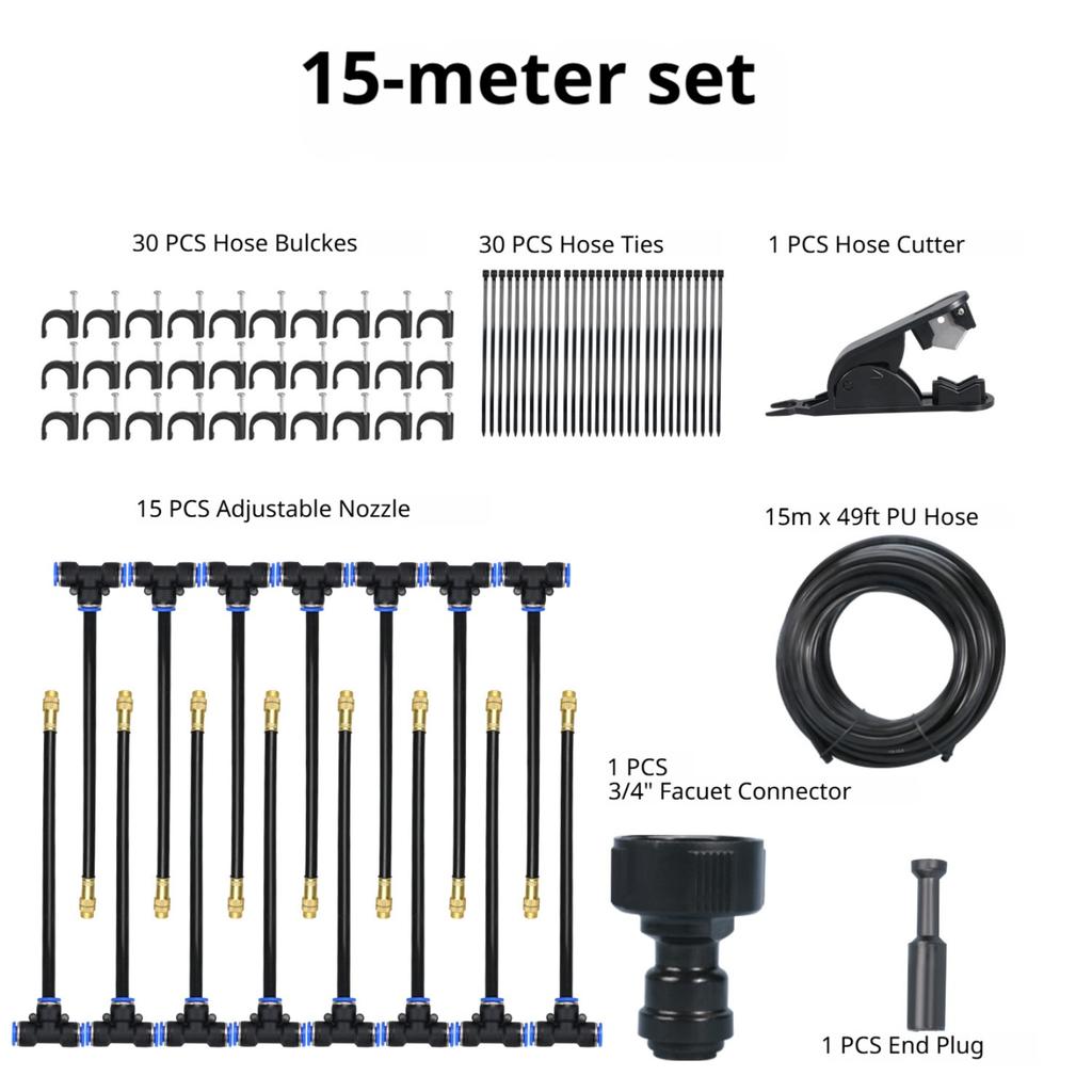 360° Garden Automatic Irrigation System, Upgraded Garden Watering System For Outdoor Plants, Drip Irrigation System Kit With Copper Sprayer For Lawns
