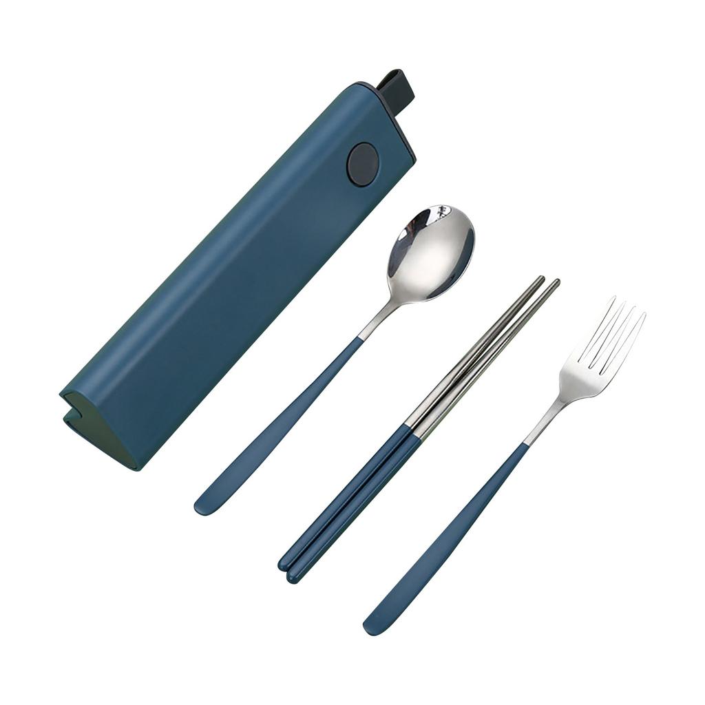 Pull-out 304 Stainless Steel Portable Cutlery Set Student Outdoor Gift Fork Spoon Chopsticks Set