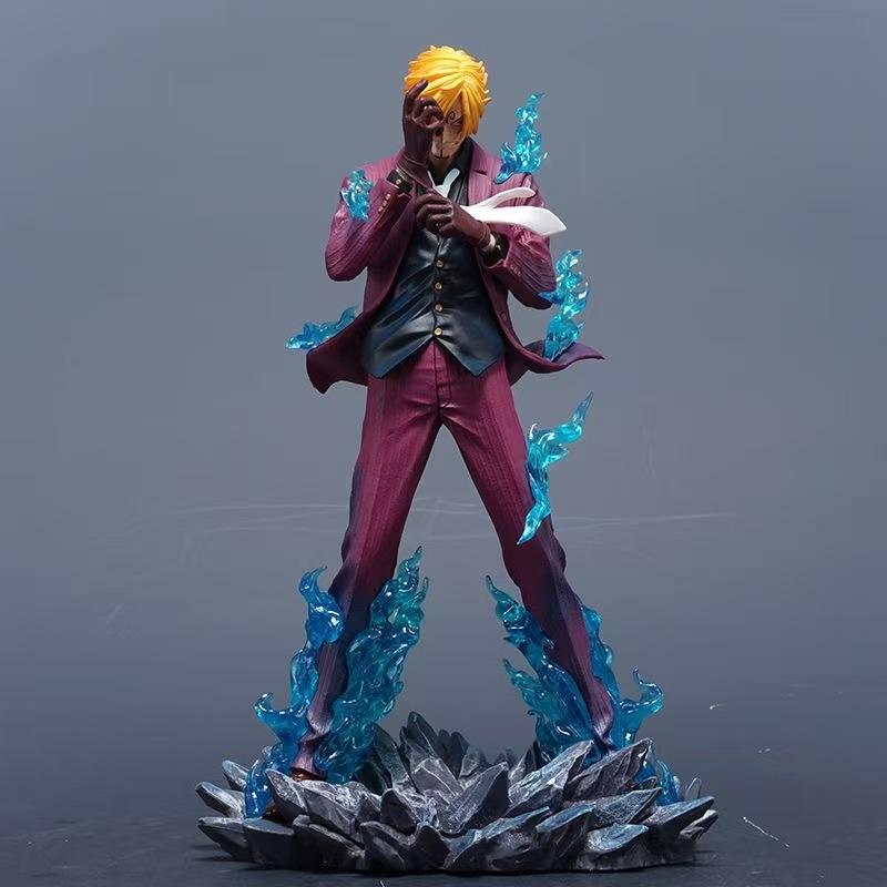 В наличии Tenhui One Piece Санджи Синее Пламя ПВХ Статическая Статуя Модель Аниме Коллекционная Модель Настольное Украшение Подарок Для Фанатов