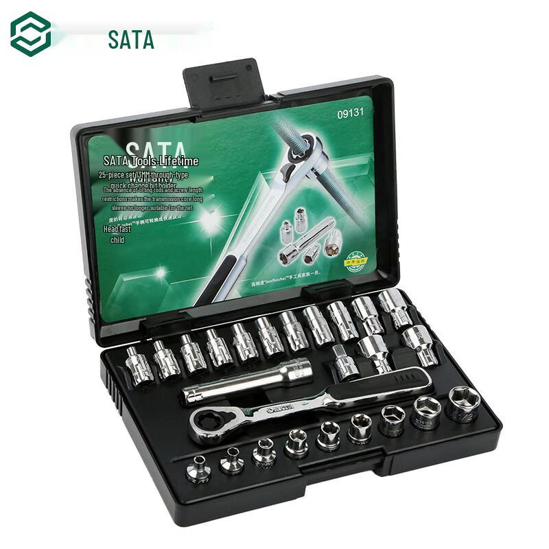 SATA 09131 Набор из 25 сквозных головок 13 мм