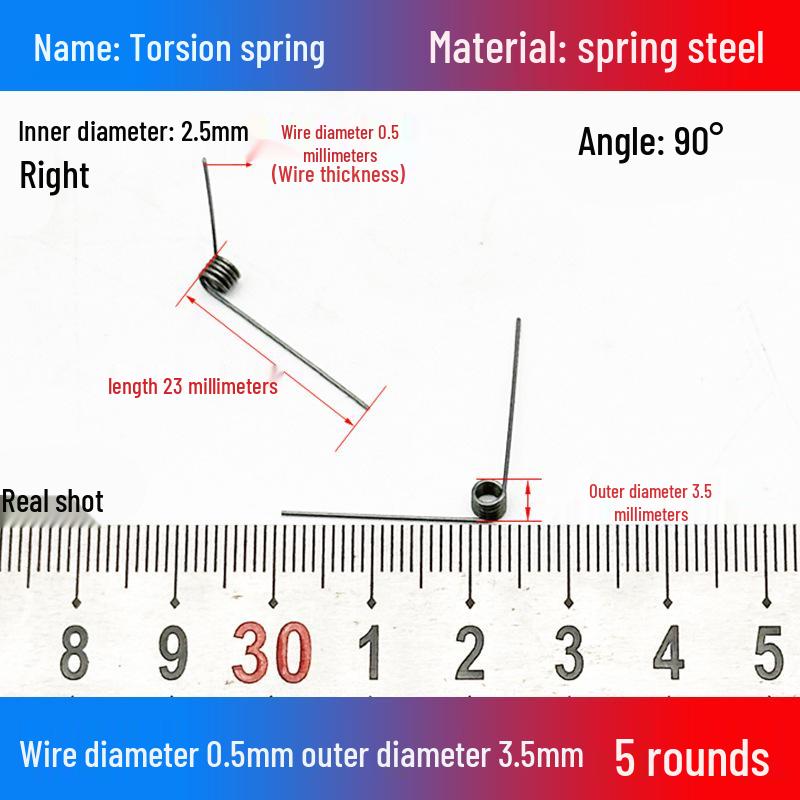 Torsion Spring Steel 0.3-3.0 for 90/180° Clip Trash Can