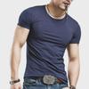 2020 Summer Men's Solid Color Casual T-shirt - Short Sleeve V-neck & Round Neck Options