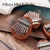 Music Instrument 8-tone Mini Thumb Kalimba Solid Wood Crystal Transparent Five-finger Piano Portable Work Kalimba Mini Size
