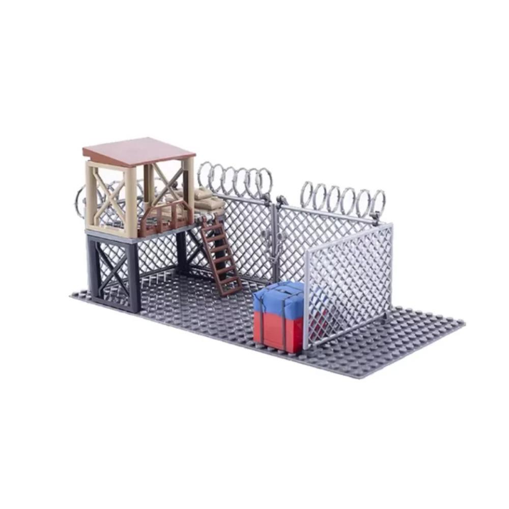 Конструктор Второй мировой войны Военное оружие Полицейский Солдат Фигурка Аксессуары Модель Кирпич Пистолет Пушка Пусковая установка Бункер Аванпост Игрушка X017