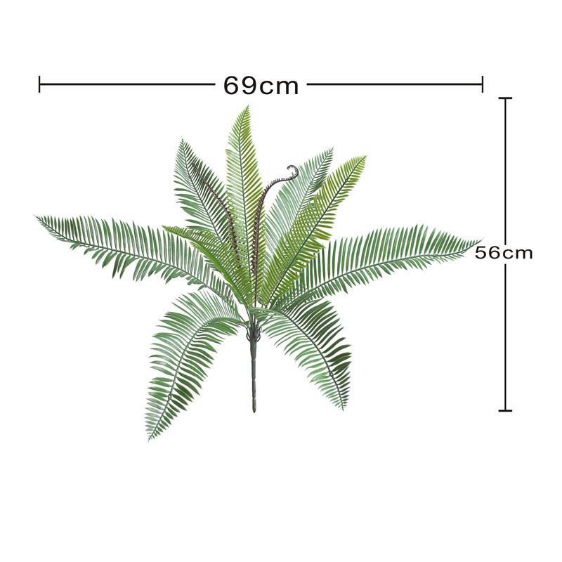 Faux Greenery Wall Panel Featuring 9head Iron Tree And Ferns For Home Indoor Decor