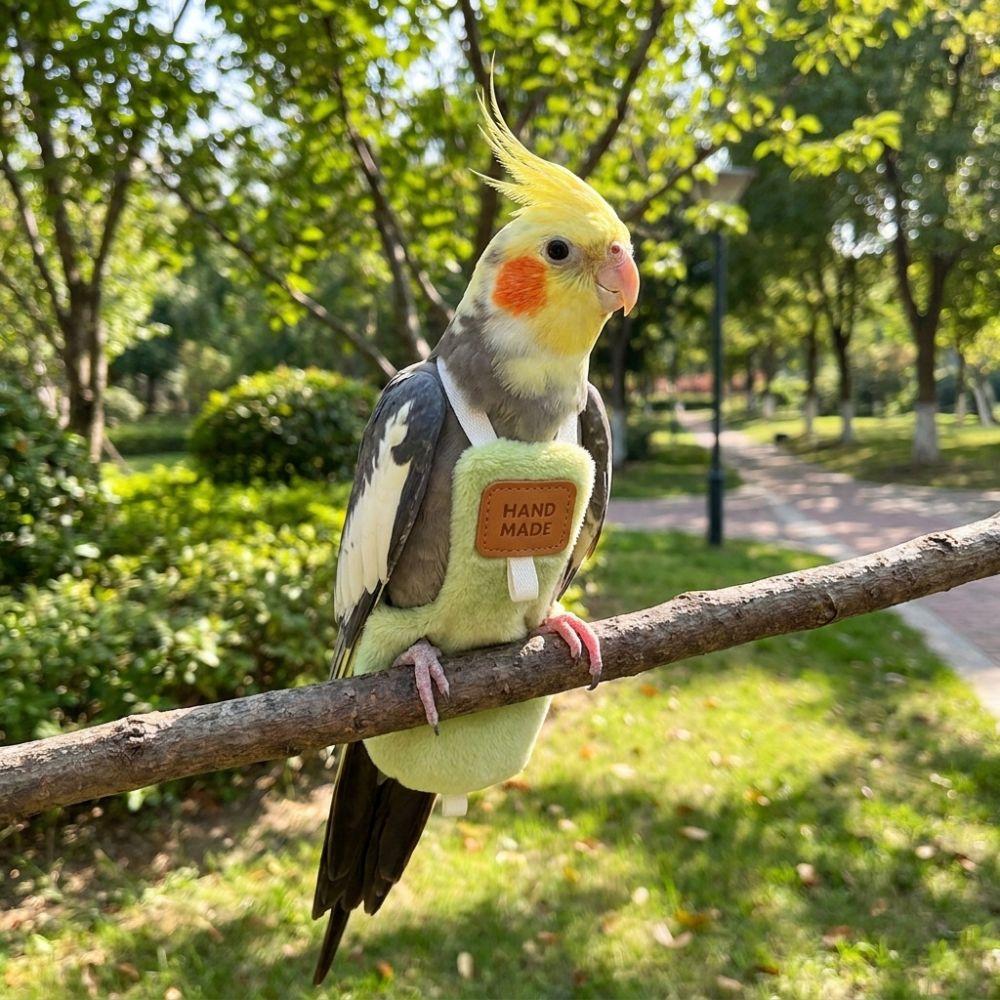 Comfortable Plush Bird Diaper Warm Bird Harness Nappy Washable Parrot Poop Bag Winter Season