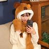 Soft Plush Capybara Scarf Warm Kapibara Gloves Cartoon Capibara Hat  Outdoor