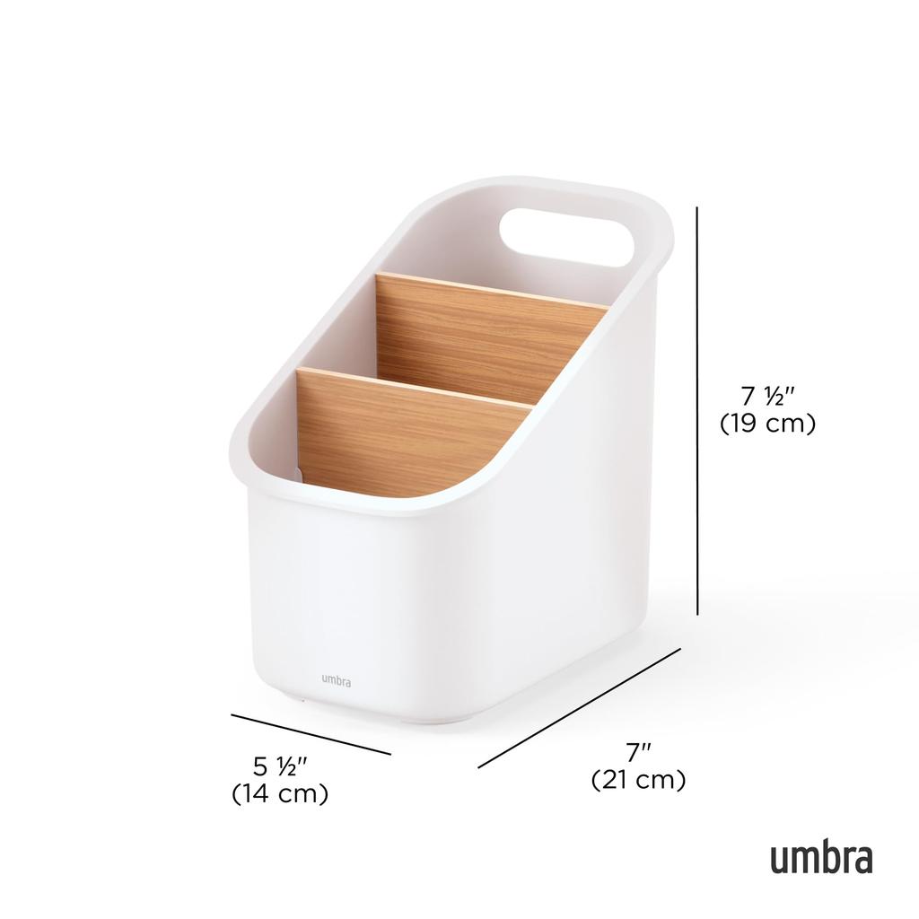 Official Umbra Bellwood Kitchen Utensil Kitchen Storage Stand, White/Natural,