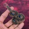 Copper Sodalite Gemstone Pendant Guitar Pendant Copper Wire Wrapped Jewelry