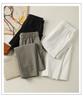 Zipper pocket small leg pants for women in spring 2026, fashionable and versatile, elastic waisted casual cropped pants